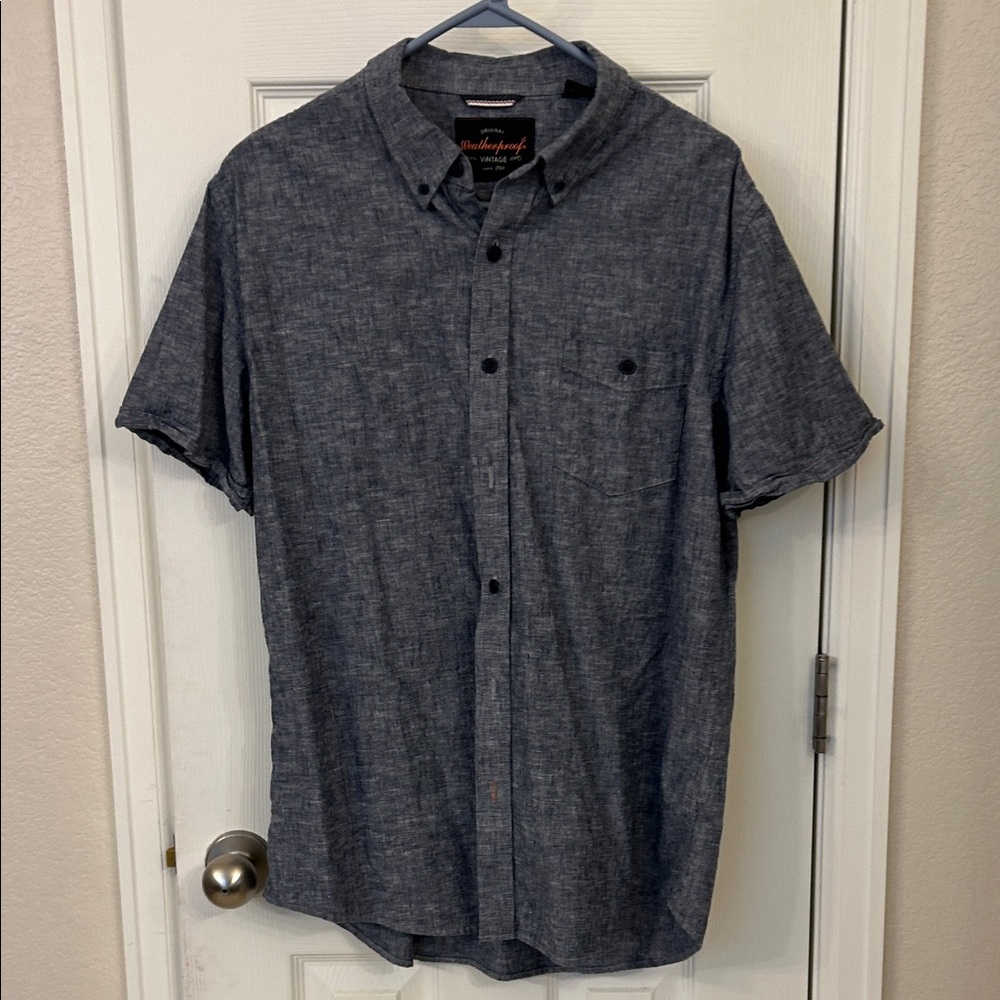 Weatherproof Men's Navy Button-Down Shirt
